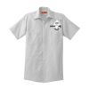 Short Sleeve Striped Industrial Work Shirt Thumbnail