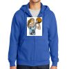 Tall Essential Fleece Full Zip Hooded Sweatshirt Thumbnail