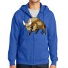 Tall Essential Fleece Full Zip Hooded Sweatshirt Thumbnail