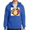Tall Essential Fleece Full Zip Hooded Sweatshirt Thumbnail