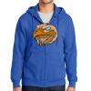 Tall Essential Fleece Full Zip Hooded Sweatshirt Thumbnail