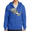 Tall Essential Fleece Full Zip Hooded Sweatshirt Thumbnail