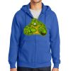 Tall Essential Fleece Full Zip Hooded Sweatshirt Thumbnail
