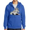 Tall Essential Fleece Full Zip Hooded Sweatshirt Thumbnail
